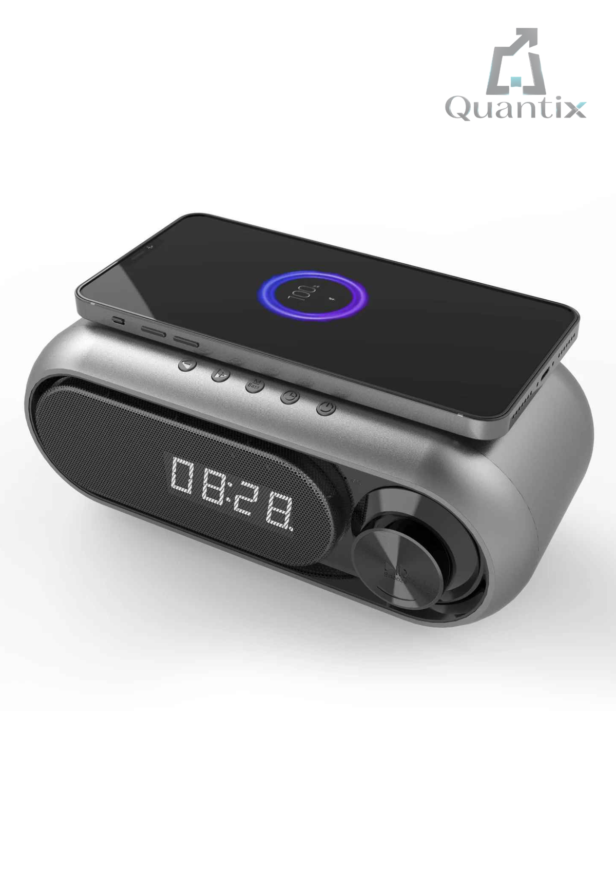 Parlante Rectangular Radio con Carga Inalámbrica 4 en 1